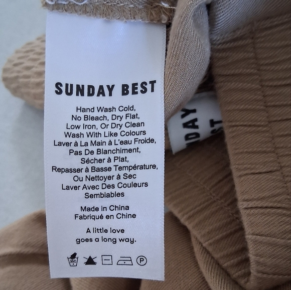 Sunday Best (Aritzia)/ Tan Sullivan Palazzo Capri Pants/ Size US XS - Picture 7 of 13